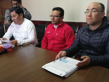 Juan Carlos Cejas, Daniel Apaza y José M. Capriles.