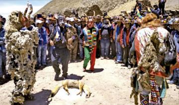 Los "tinkudiablos" de Aullagas.