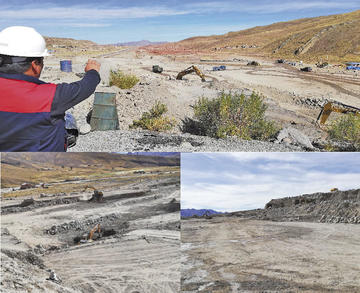 Los trabajos continúan en el cerro con maquinaria pesada.