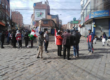 Los dirigentes cívicos llegaron a los puntos de movilización.
