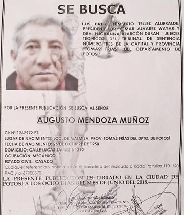 Afiche del anuncio de búsqueda del hombre acusado de abuso a menor.