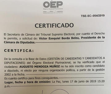 Borda desmiente a medios por militancia de acusado