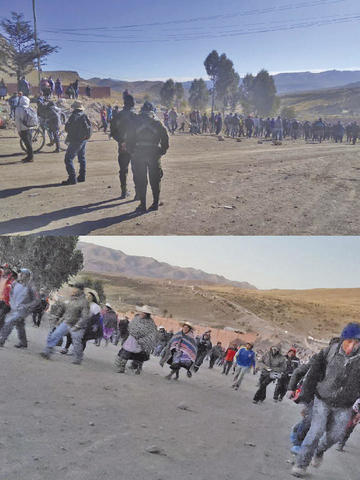 Más de 200 personas están en el lugar de conflicto.