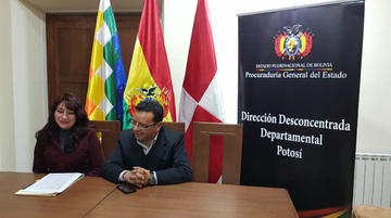 La conferencia de prensa en la que se informó sobre la detención del empresario.