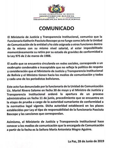 Remueven a funcionaria que denigró a su subordinada e insultó a periodistas
