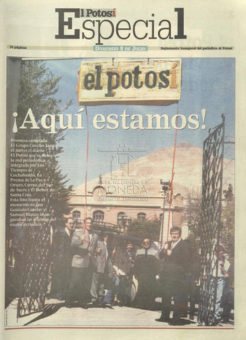 La inauguración del diario en ambientes de la cooperativa telefónica.