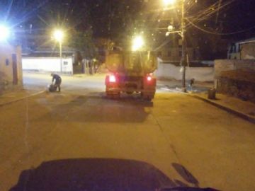 La limpieza comenzó en las madrugada y se prolongó a lo largo del día.