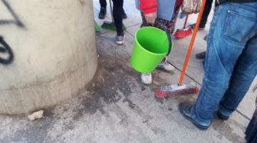 La limpieza comenzó en las madrugada y se prolongó a lo largo del día.