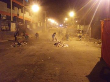 La limpieza comenzó en las madrugada y se prolongó a lo largo del día.
