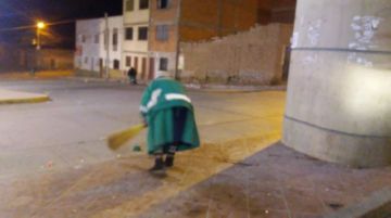 La limpieza comenzó en las madrugada y se prolongó a lo largo del día.