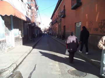 Calle Oruro, altura Mercado Central.