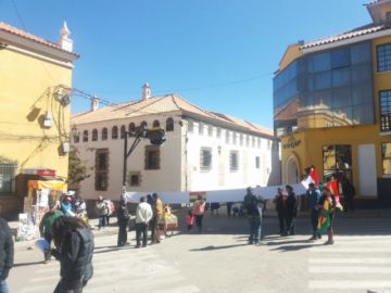 El bloqueo en el centro potosino.