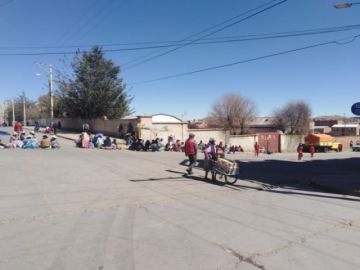 Así lucía el centro de Potosí al mediodía del jueves.