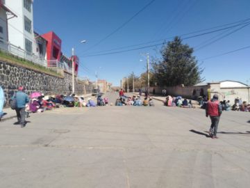 Así lucía el centro de Potosí al mediodía del jueves.