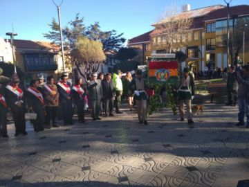 Depósito de ofrendas florales.