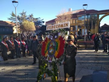 Depósito de ofrendas florales.
