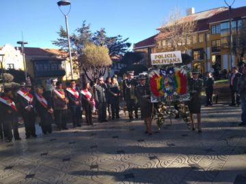 Depósito de ofrendas florales.
