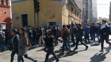 Había presencia policial y de universitarios.