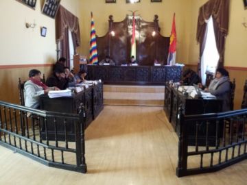 La sesión de ayer del Concejo Municipal.