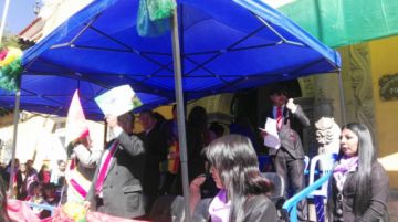El palco desde cerca.