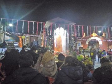 San Benito venera a San Bartolomé