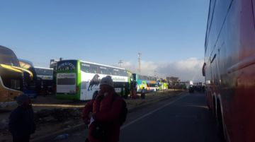 El bloqueo se ejecuta desde las primeras horas de esta mañana.