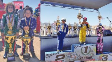 Potosinos suben al podio en karting 