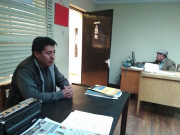 El presidente de Comcipo, esta mañana.