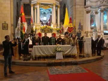 El acto se realizó a los pies del Cristo de la Vera Cruz.