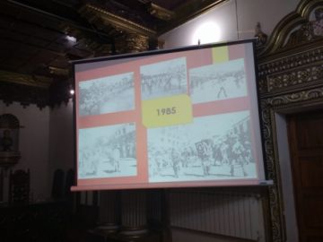 Rocío Calderón ratifica que la primera entrada folklórica de colegios fue el año 1985.