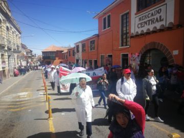Se movilizan por el centro de la ciudad.