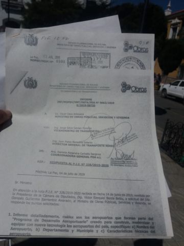 Documento presentado por Barrientos.