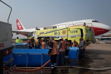 La aeronave llegó esta madrugada.