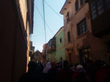 Recorren las calles desde temprano.