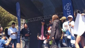 Bonny Lovi en el escenario.