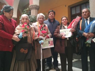 En el agasajo en la Alcaldía.