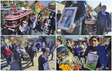 El último adiós a "mamá Julia" fue ayer por la mañana en el municipio de Sacaba. Se dieron cita representantes institucionales y población.