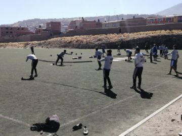 Entrenan en su complejo.