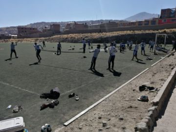 Entrenan en su complejo.