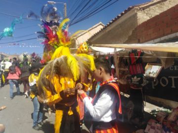 Las plumas son artificiales.