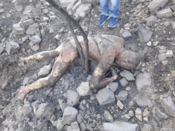 Así fue encontrado el cuerpo.