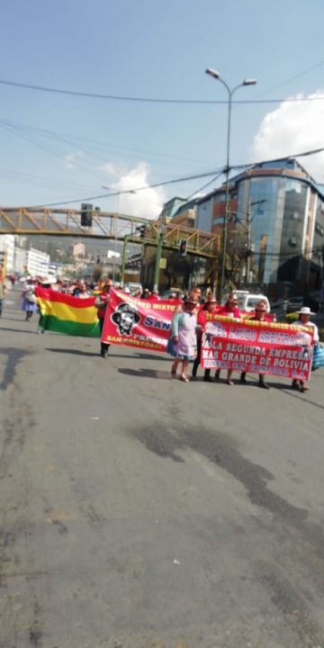 Están movilizados en La Paz.