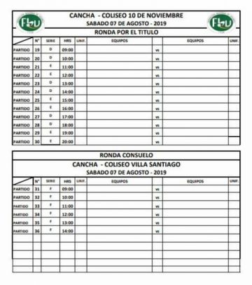 Los partidos inician mañana.