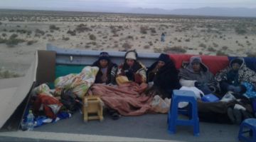 Gráficas del bloqueo en Uyuni. Fuente Radio Andina