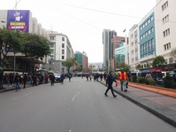 Colapsan el centro paceño.