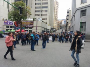 Colapsan el centro paceño.