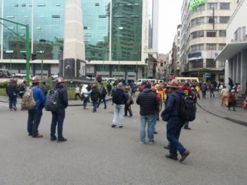 Colapsan el centro paceño.