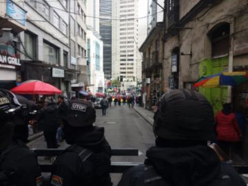 Las protestas en La Paz.