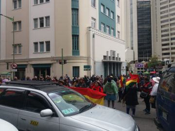 Las protestas en La Paz.