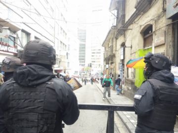 Las protestas en La Paz.